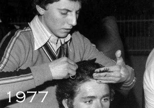 1977 Gabriele all'opera nella sua seconda esperienza in pedana (Torino)